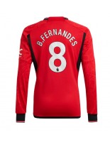Manchester United Bruno Fernandes #8 Domácí Dres 2023-24 Dlouhý Rukáv